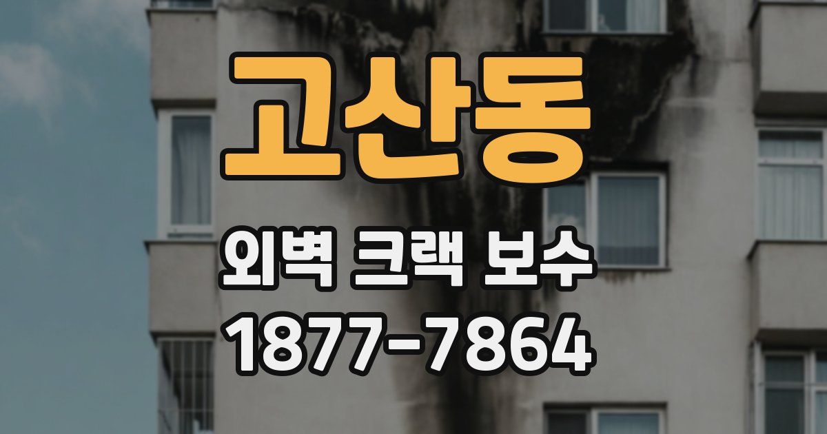 고산동 외벽 크랙 보수