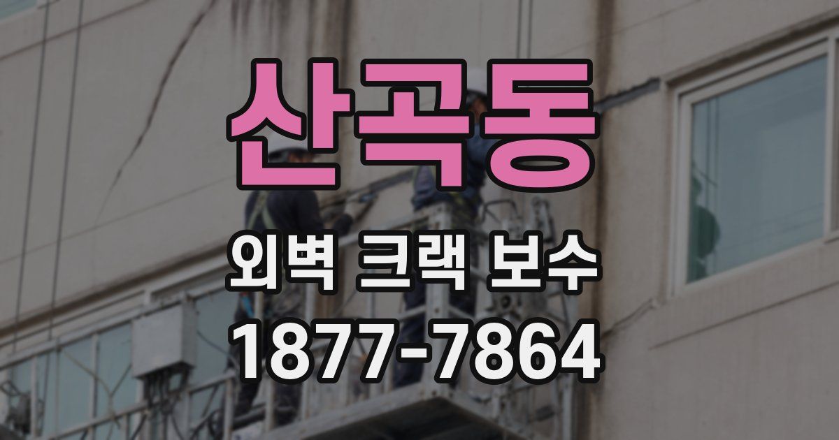 산곡동 외벽 크랙 보수