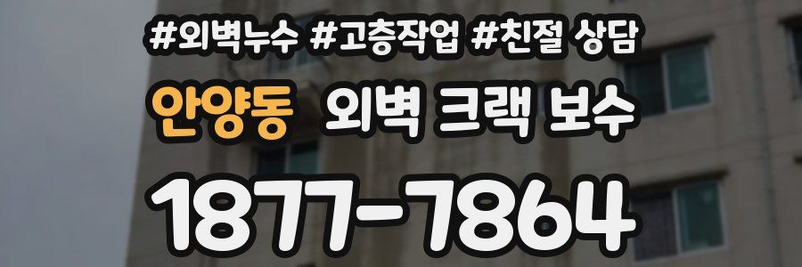 안양동 외벽 크랙 보수