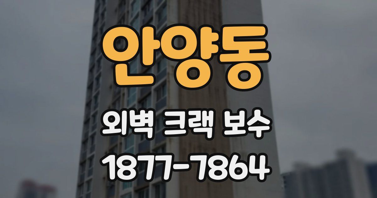 안양동 외벽 크랙 보수