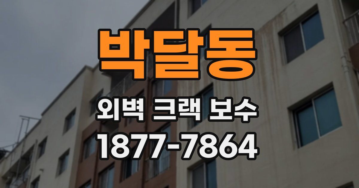 박달동 외벽 크랙 보수
