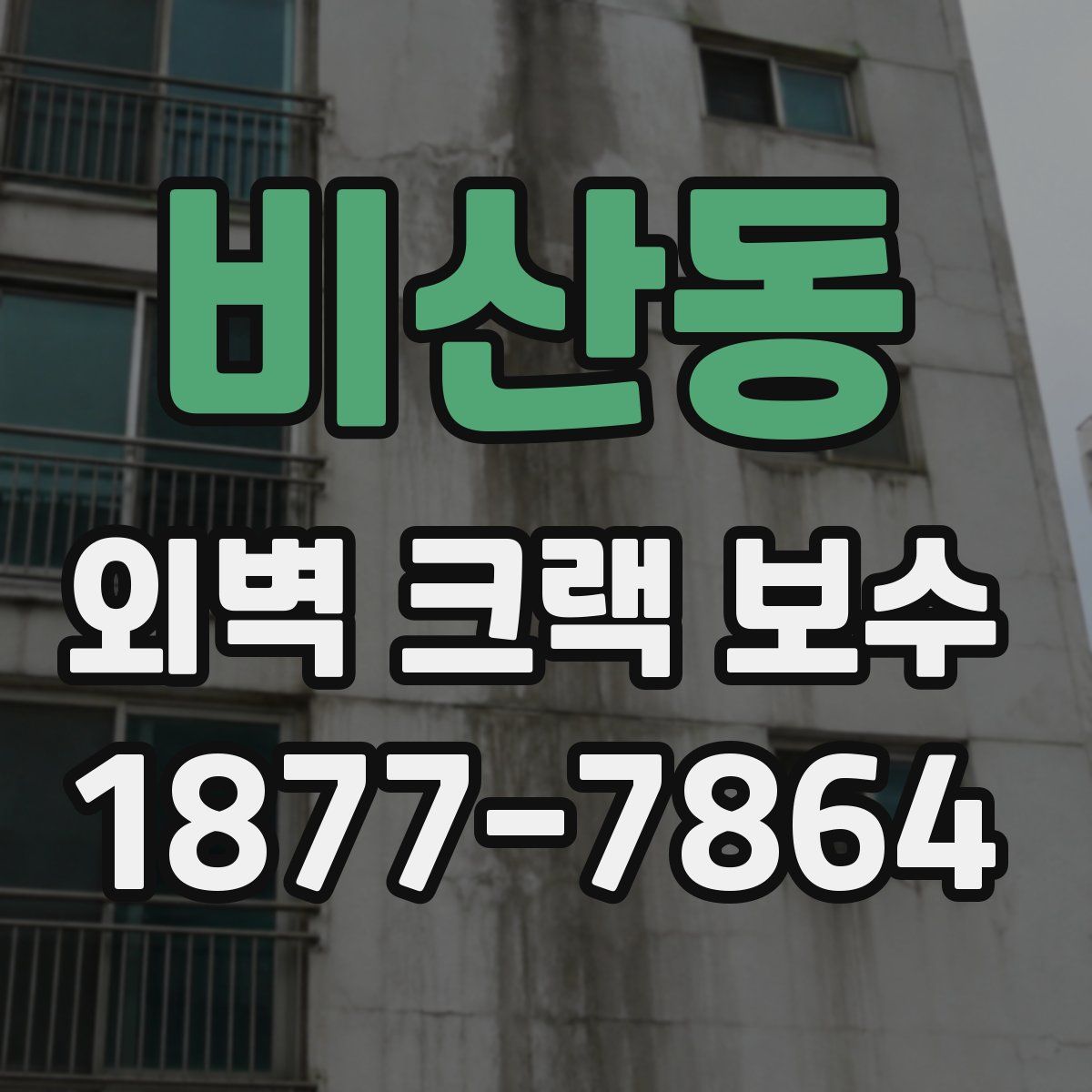 비산동 외벽 크랙 보수