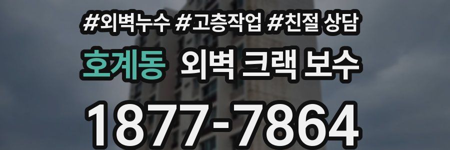 호계동 외벽 크랙 보수