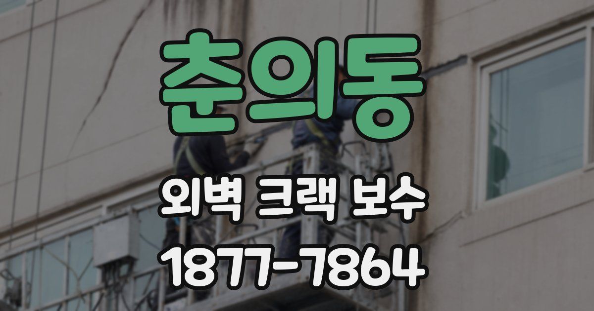 춘의동 외벽 크랙 보수