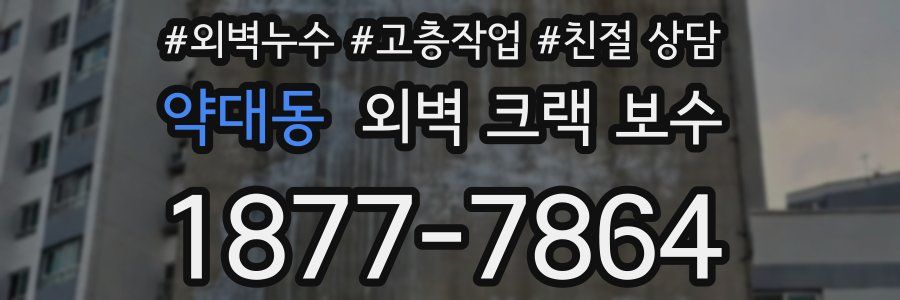 약대동 외벽 크랙 보수