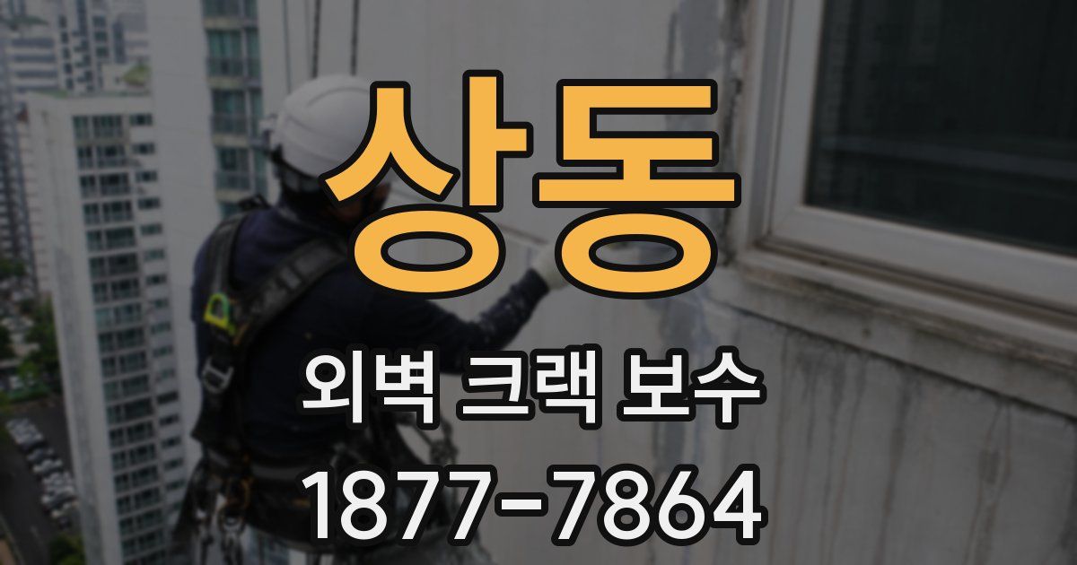 상동 외벽 크랙 보수