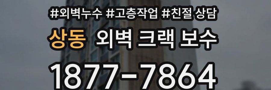 상동 외벽 크랙 보수