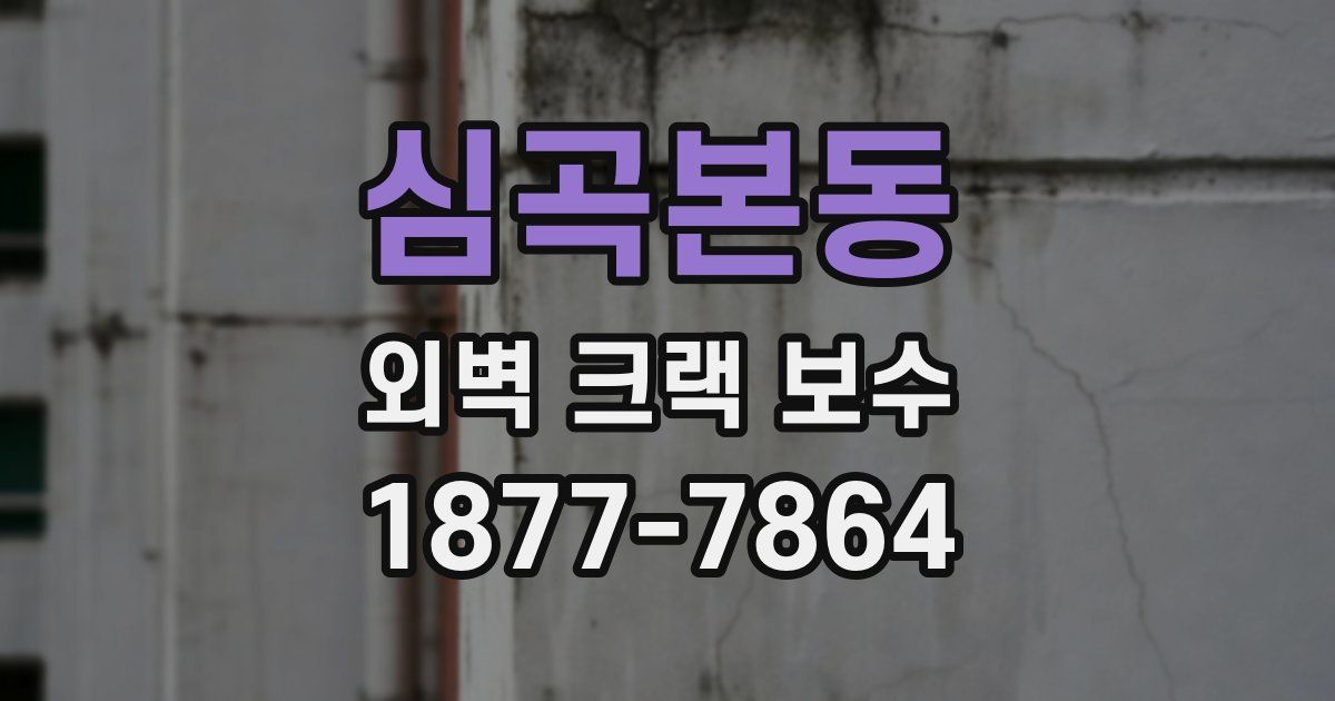 심곡본동 외벽 크랙 보수