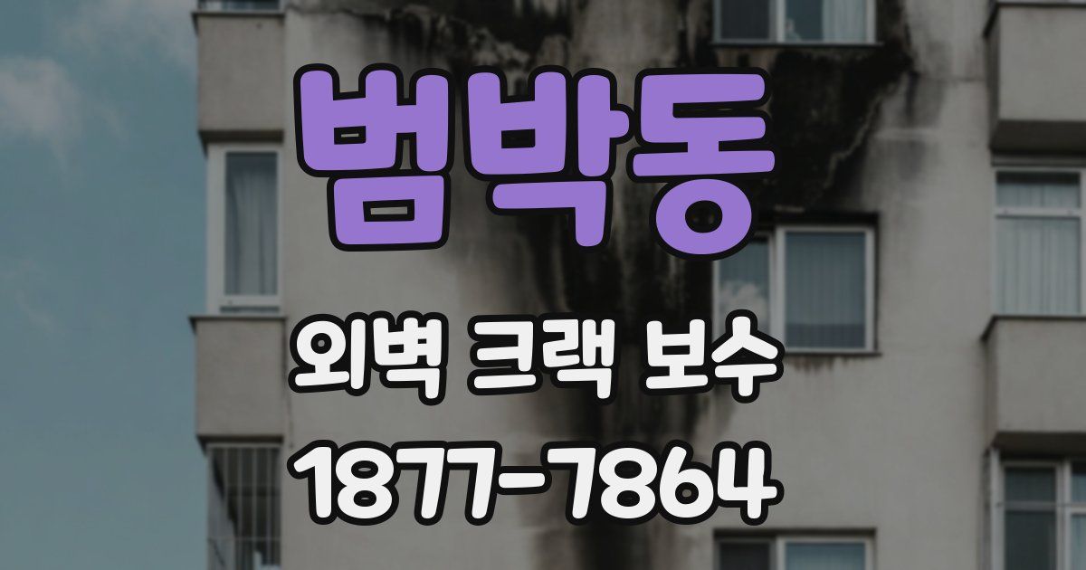 범박동 외벽 크랙 보수