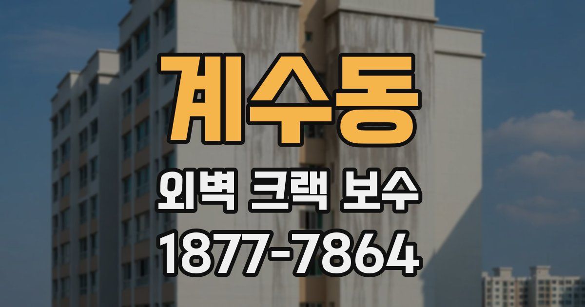계수동 외벽 크랙 보수