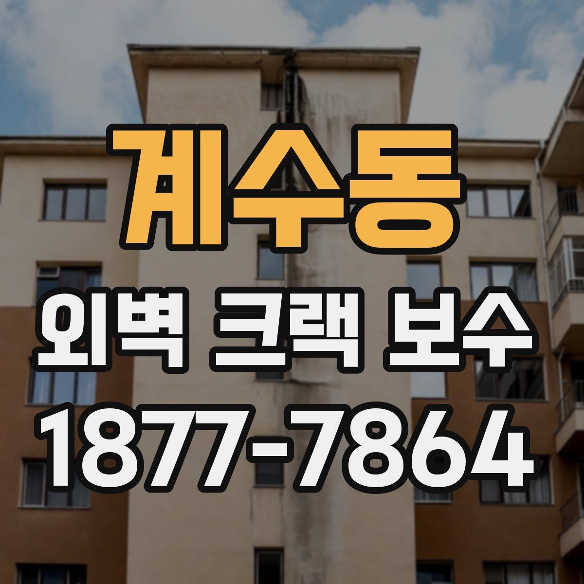 계수동 외벽 크랙 보수