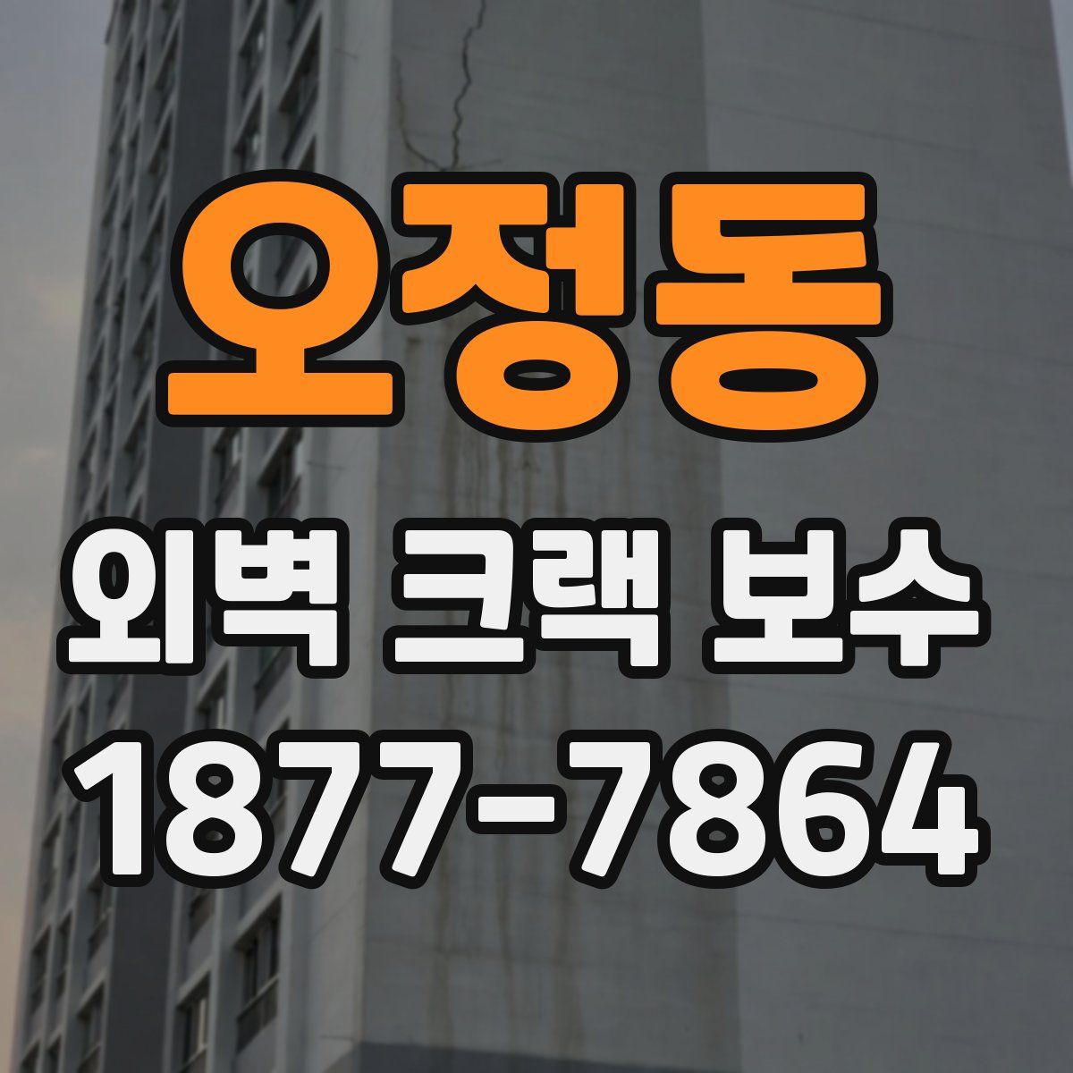 오정동 외벽 크랙 보수