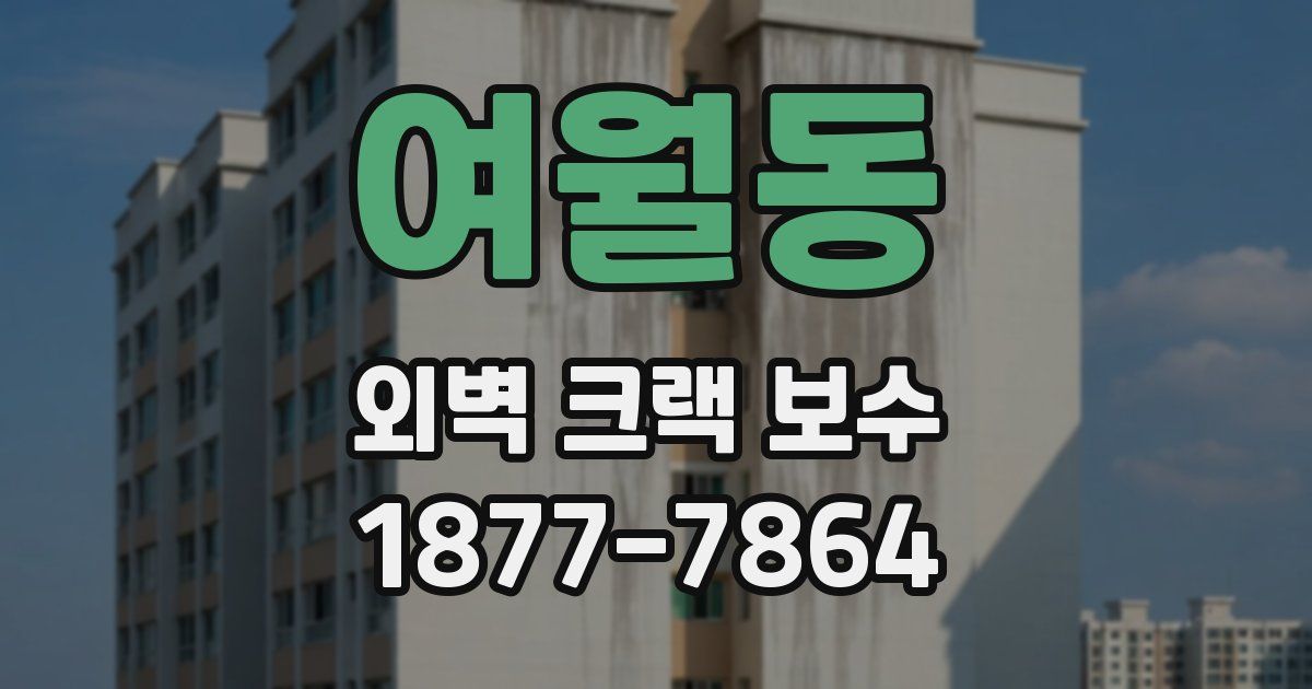 여월동 외벽 크랙 보수