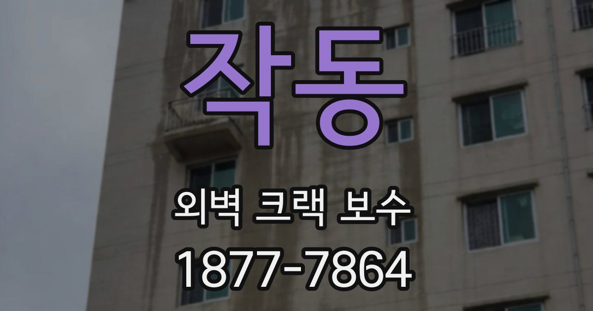 작동 외벽 크랙 보수