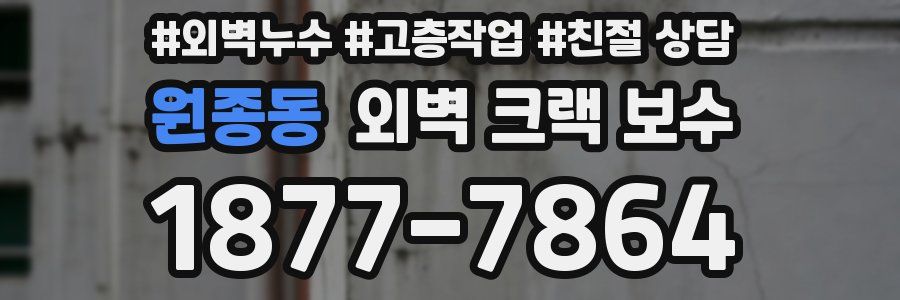 원종동 외벽 크랙 보수