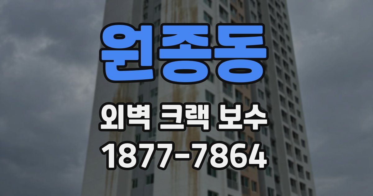 원종동 외벽 크랙 보수