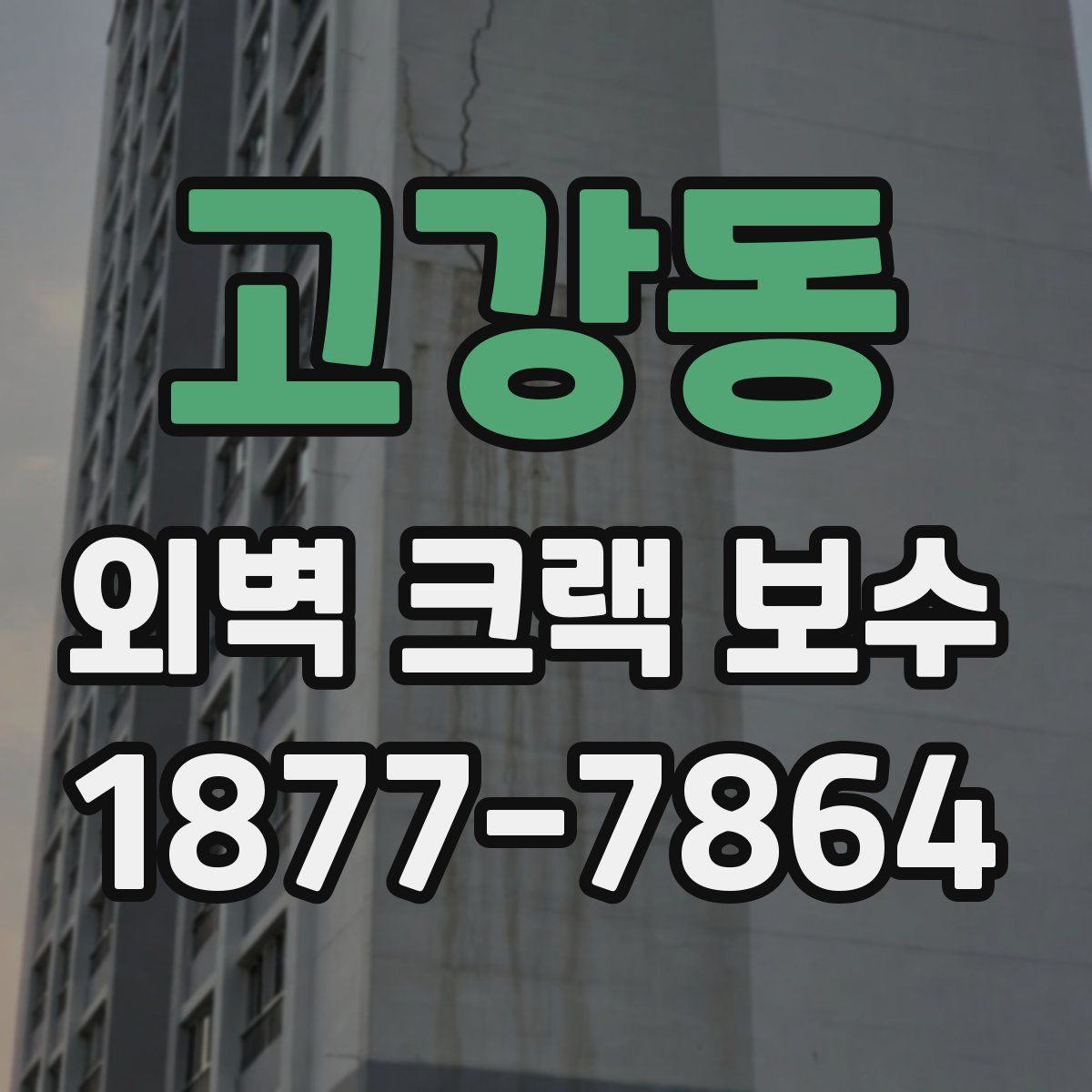 고강동 외벽 크랙 보수