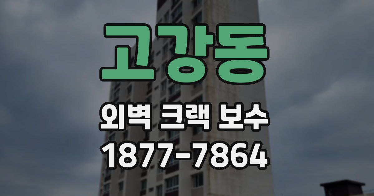 고강동 외벽 크랙 보수