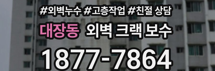 대장동 외벽 크랙 보수