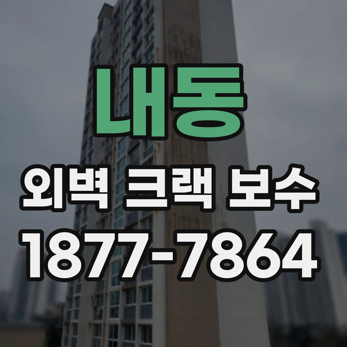 내동 외벽 크랙 보수