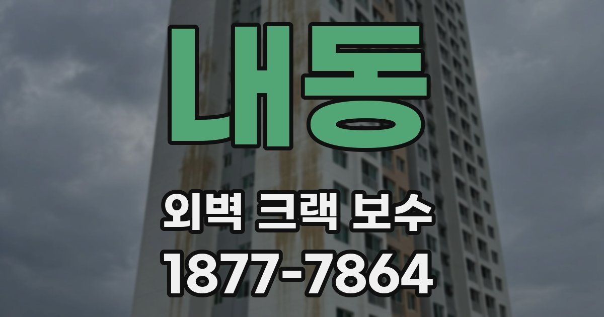 내동 외벽 크랙 보수