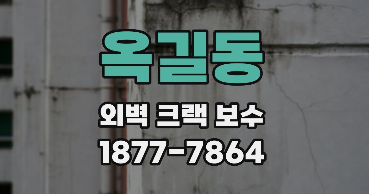 옥길동 외벽 크랙 보수