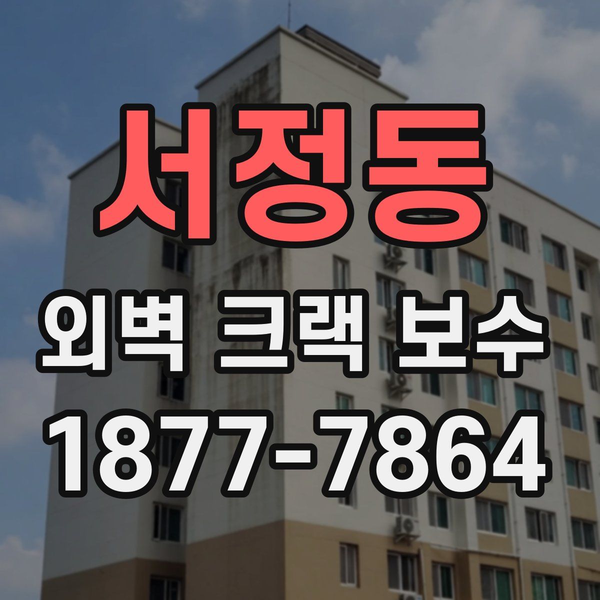 서정동 외벽 크랙 보수