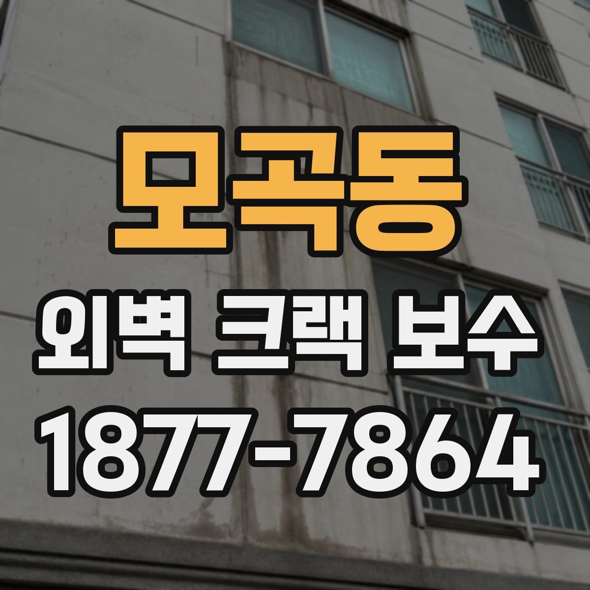 모곡동 외벽 크랙 보수