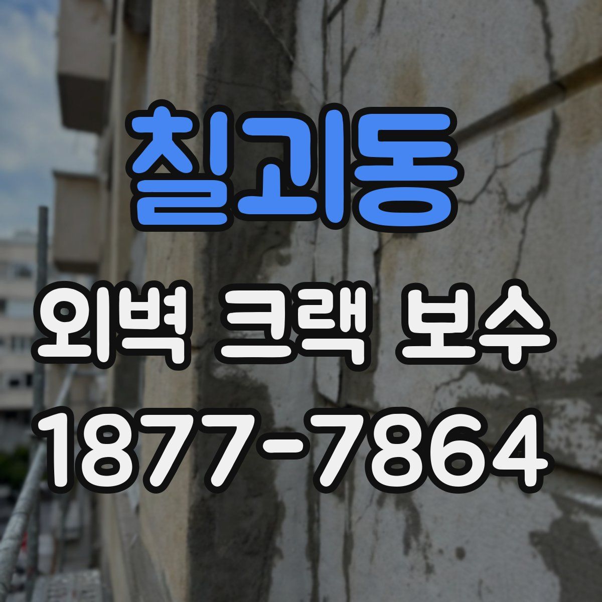 칠괴동 외벽 크랙 보수