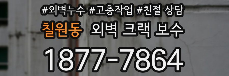 칠원동 외벽 크랙 보수