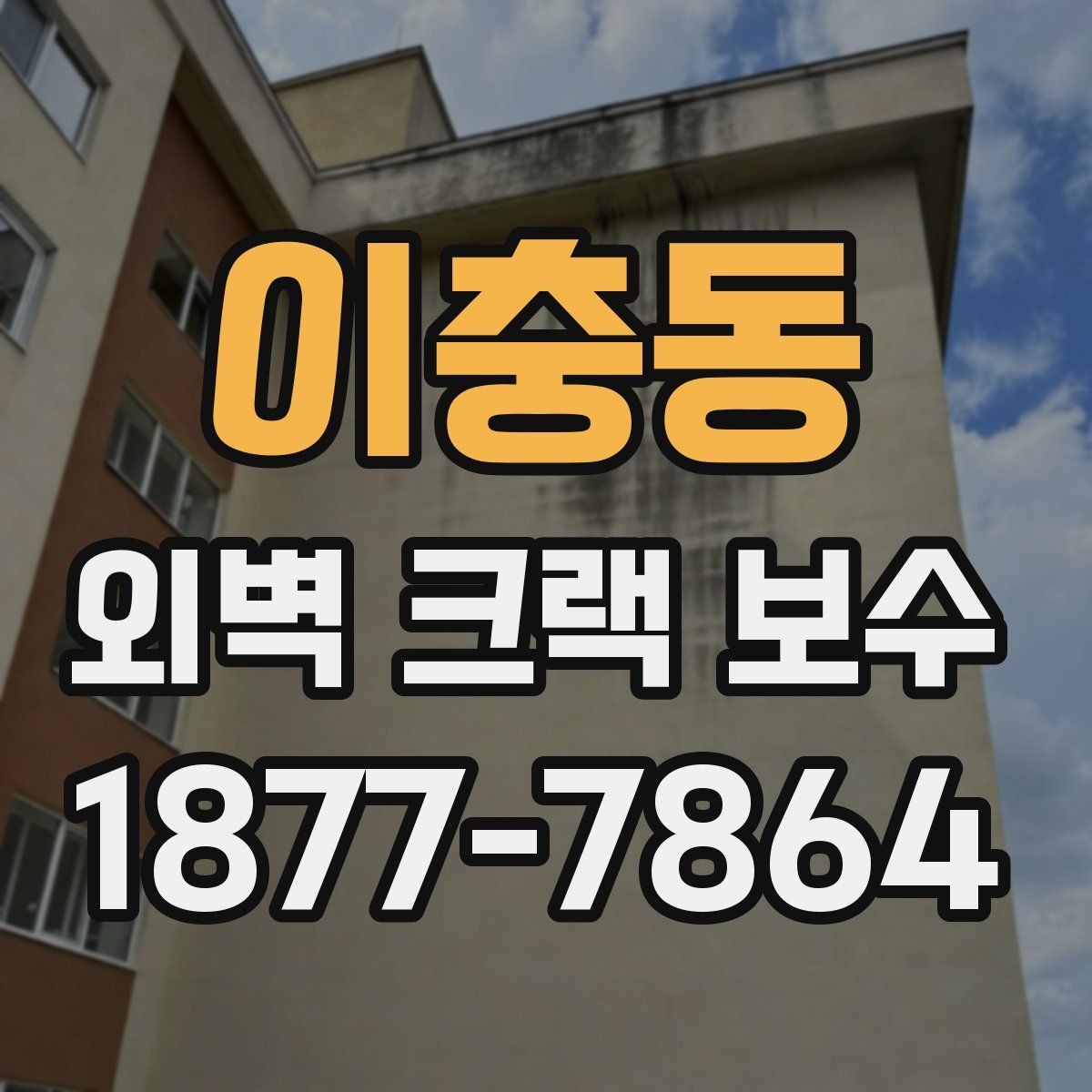 이충동 외벽 크랙 보수 시공 전 현장 살피기 항목