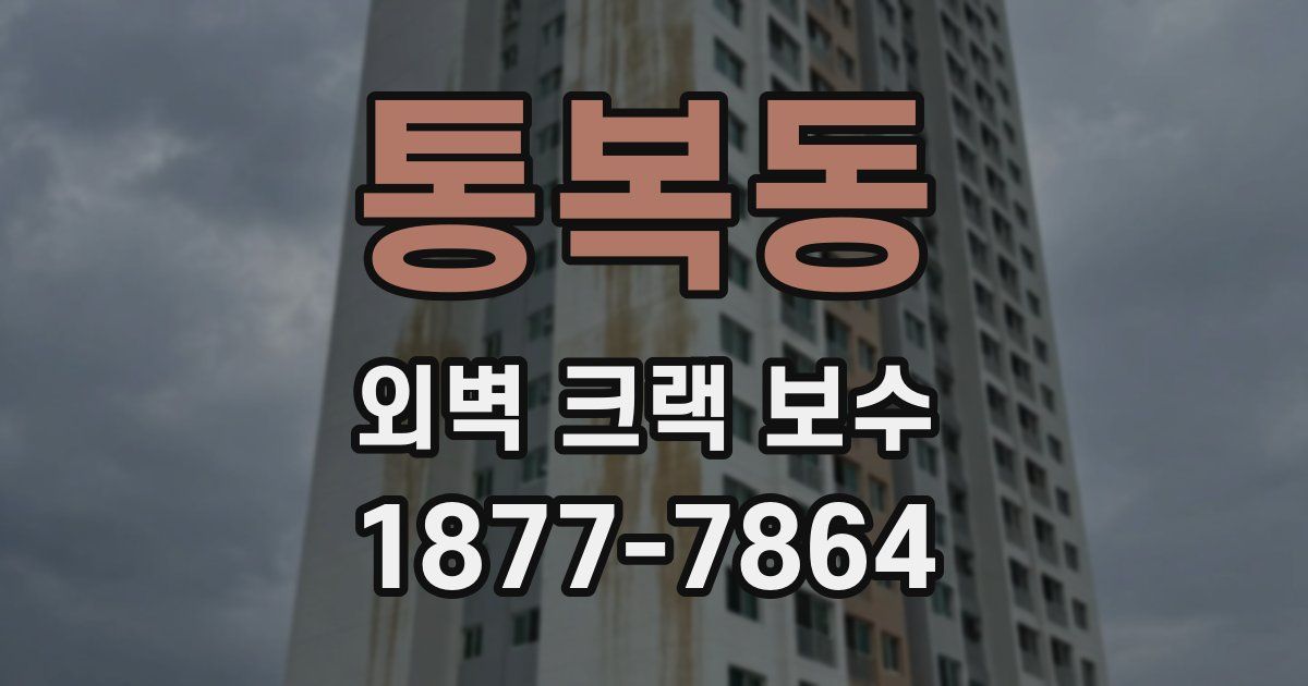 통복동 외벽 크랙 보수