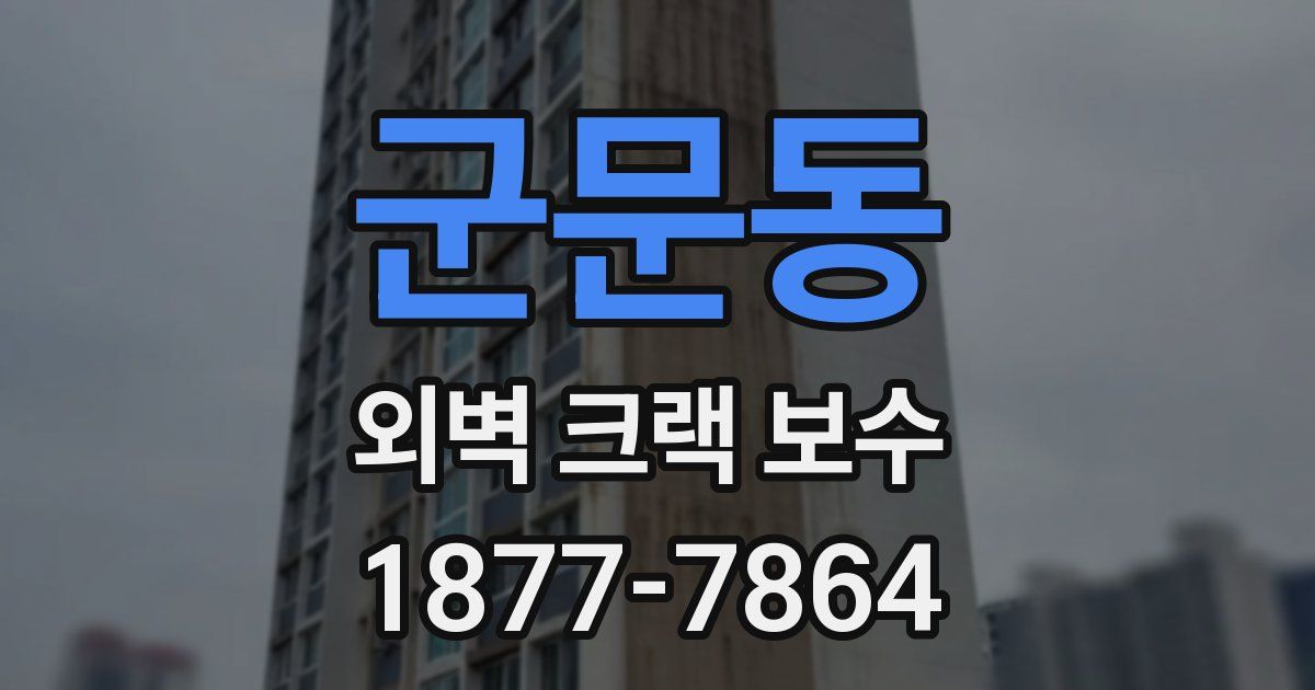 군문동 외벽 크랙 보수