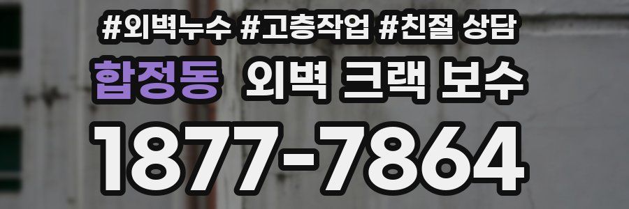 합정동 외벽 크랙 보수