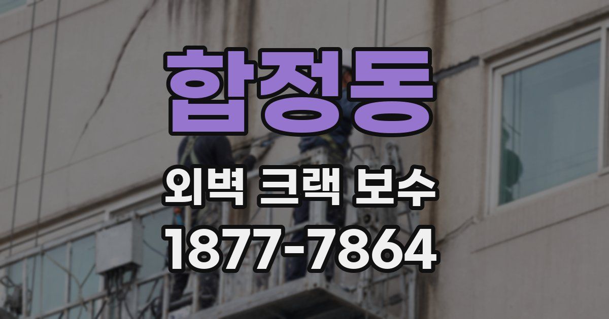 합정동 외벽 크랙 보수