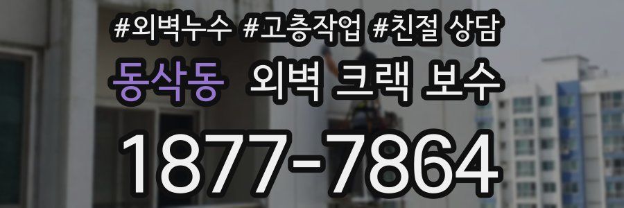 동삭동 외벽 크랙 보수