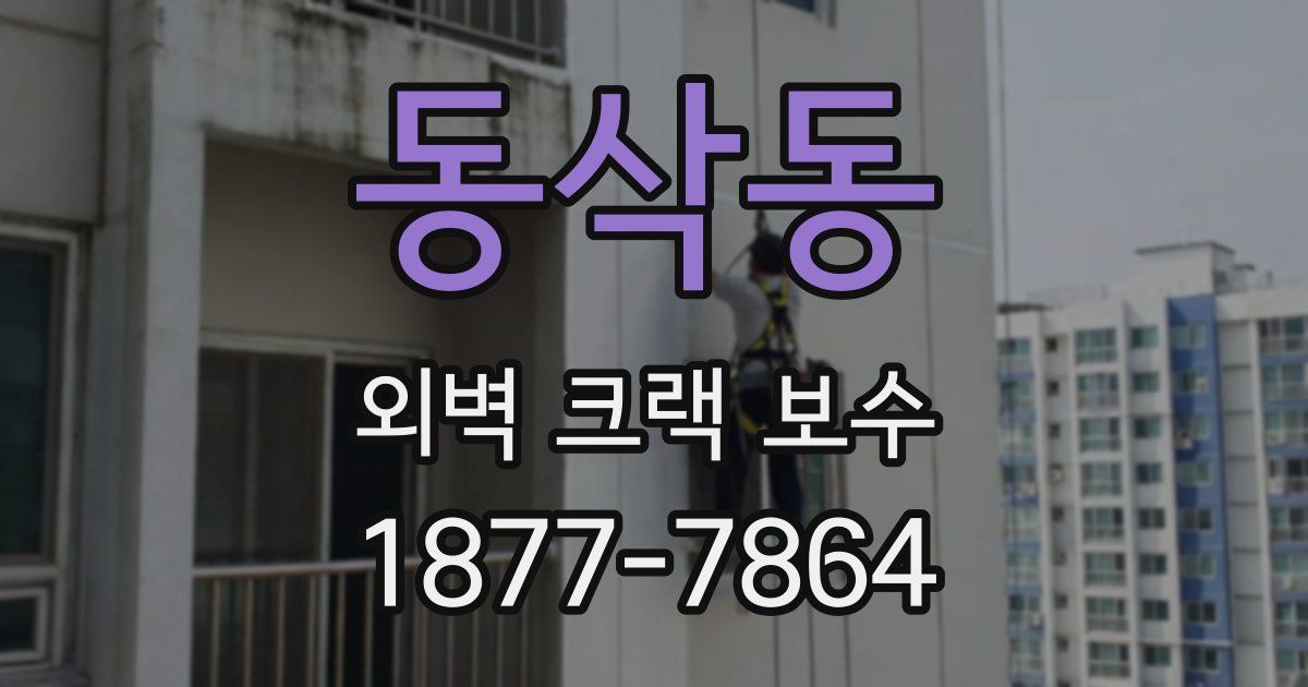 동삭동 외벽 크랙 보수
