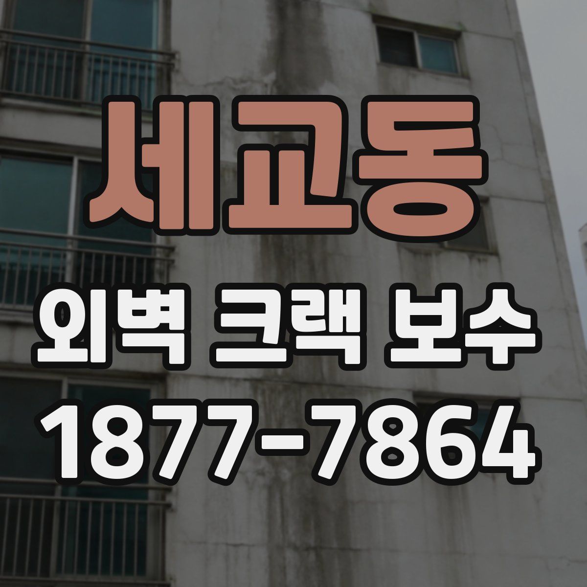 세교동 외벽 크랙 보수