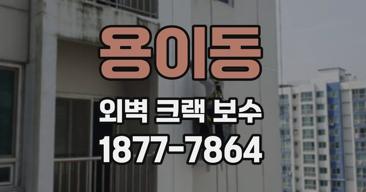 용이동 외벽 크랙 보수