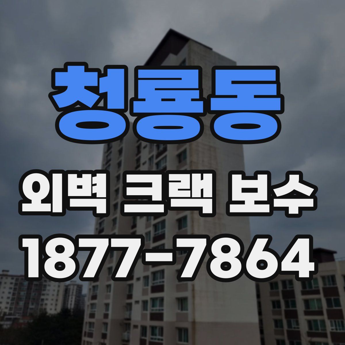 청룡동 외벽 크랙 보수