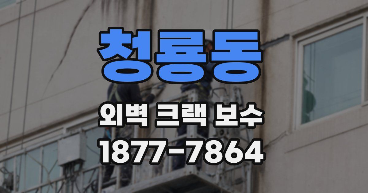 청룡동 외벽 크랙 보수
