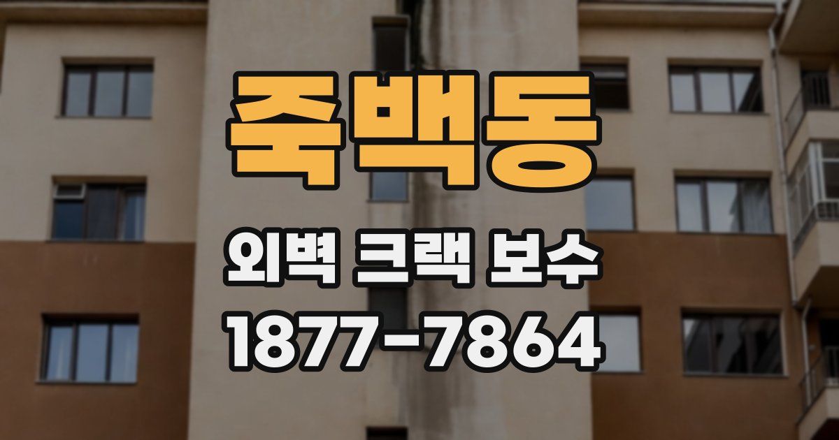 죽백동 외벽 크랙 보수