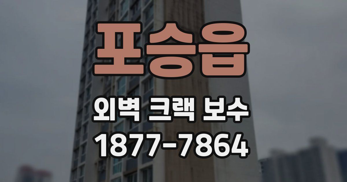포승읍 외벽 크랙 보수