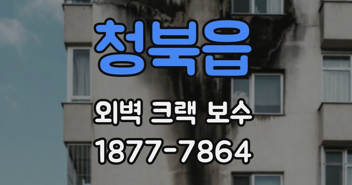 청북읍 외벽 크랙 보수
