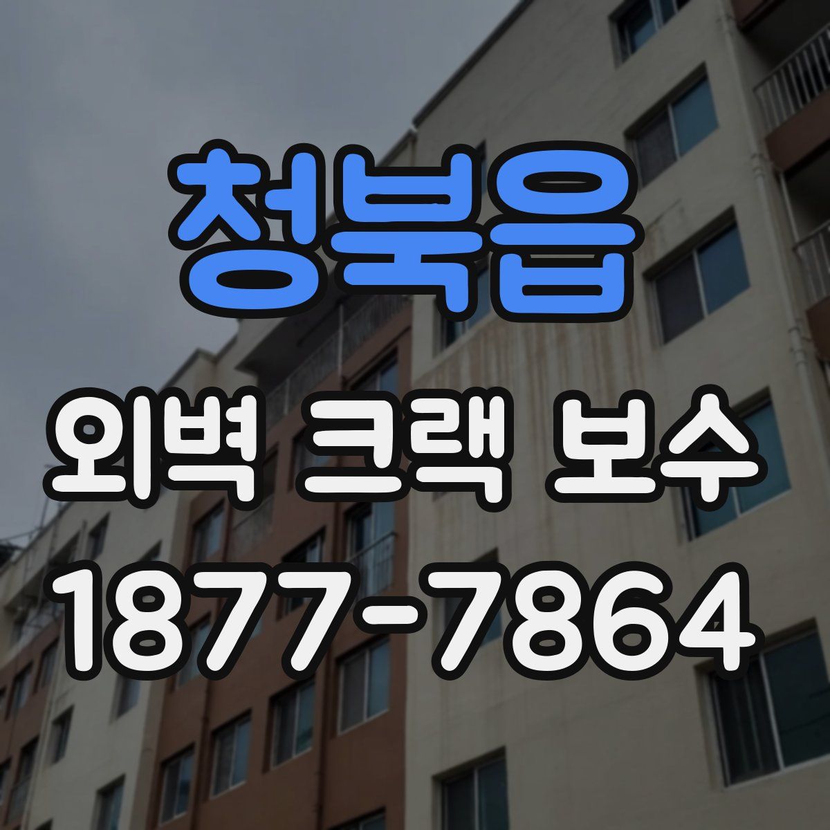 청북읍 외벽 크랙 보수