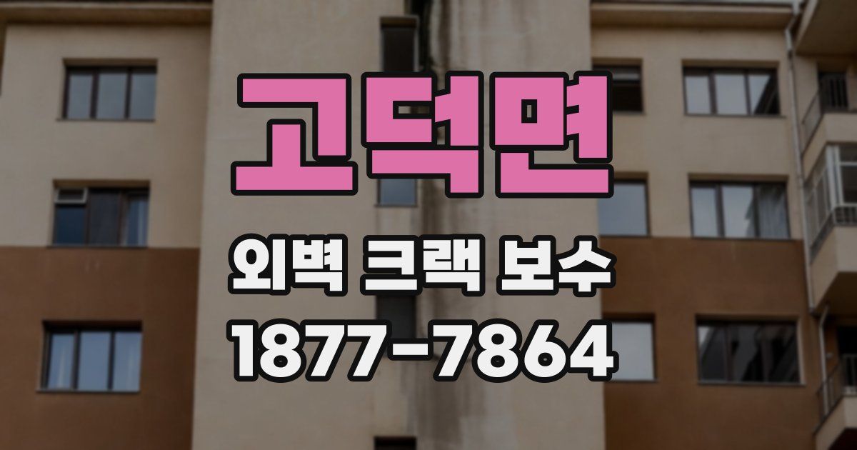 고덕면 외벽 크랙 보수