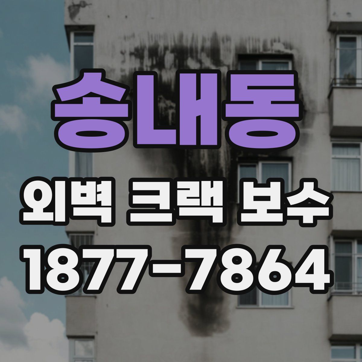 송내동 외벽 크랙 보수