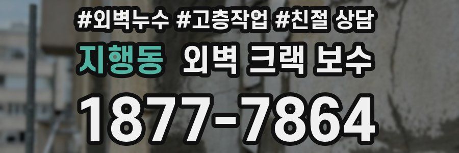 지행동 외벽 크랙 보수