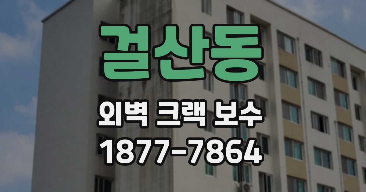 걸산동 외벽 크랙 보수