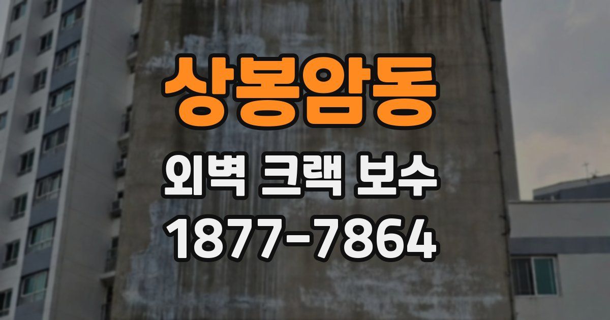 상봉암동 외벽 크랙 보수